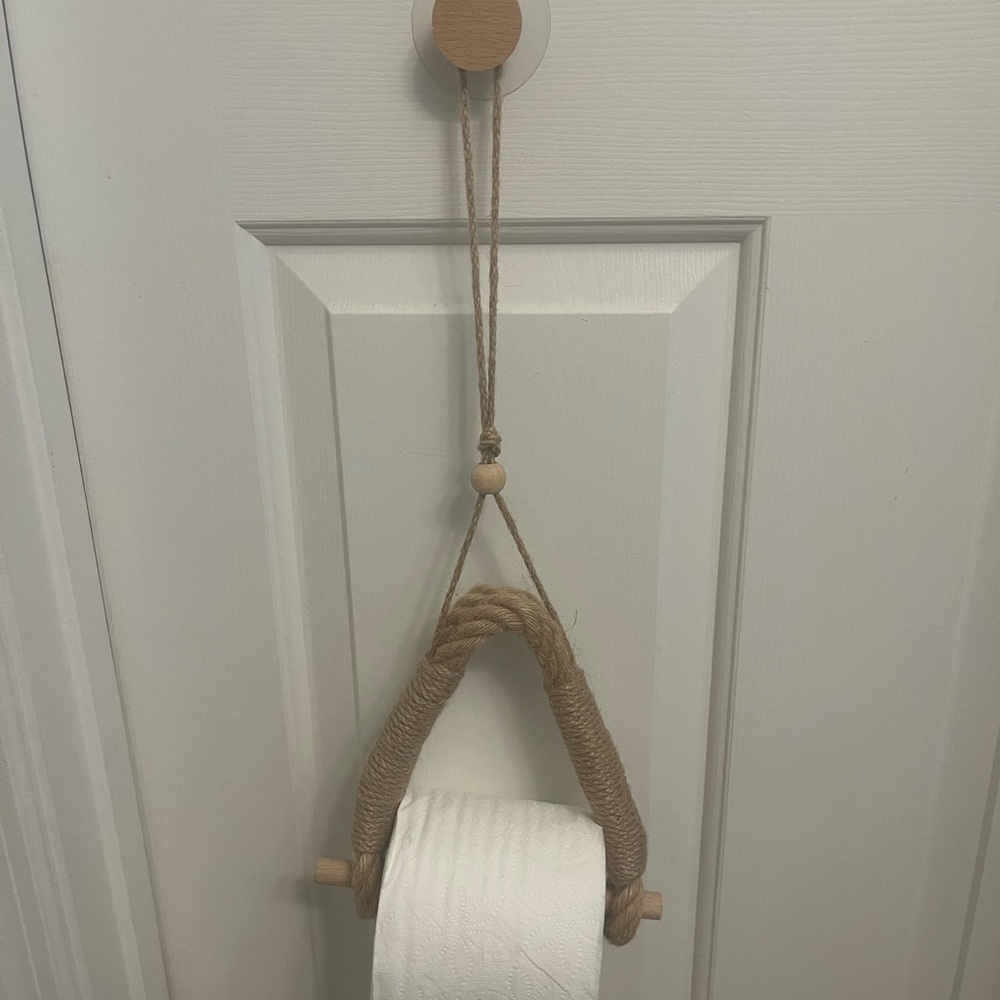 Rustic Jute Toilet Paper Holder